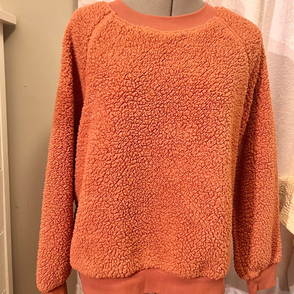 Sherpa pullover sweater